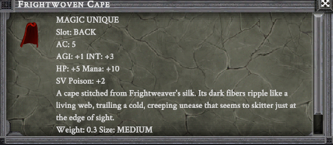 FRIGHTWOVEN CAPE item card